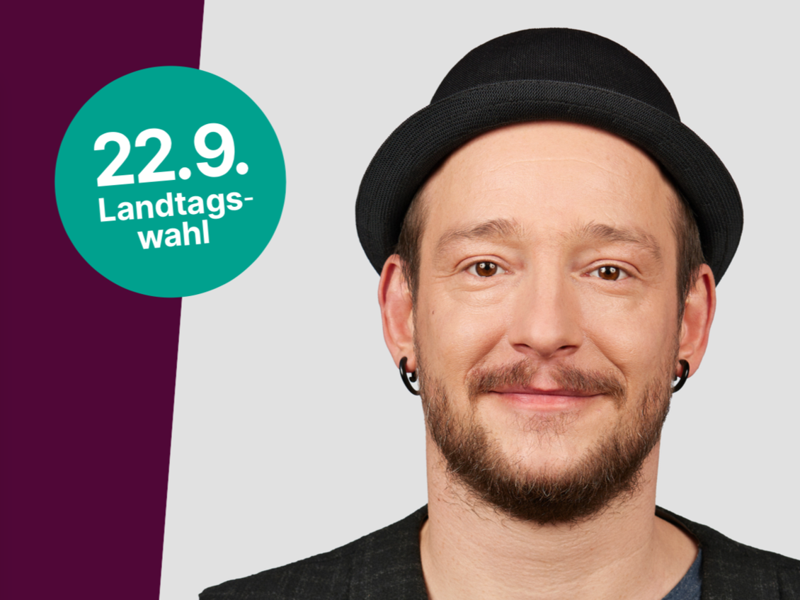 Das Foto zeigt das Wahlplakat von Robert Kosin zur Landtagswahl 2024.