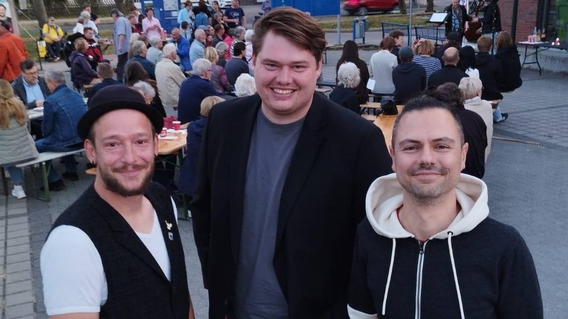 Das Foto zeigt Robert Kosin, Tobias Lübbert und Felix Thier.