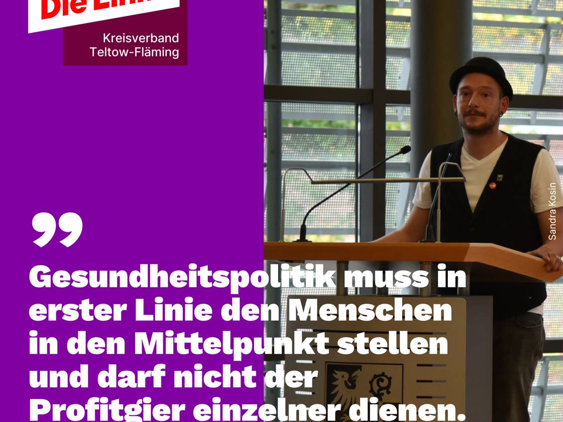 Robert Kosin kandidiert zur Landtagswahl und will eine Gesundheitspolitik für alle Menschen.