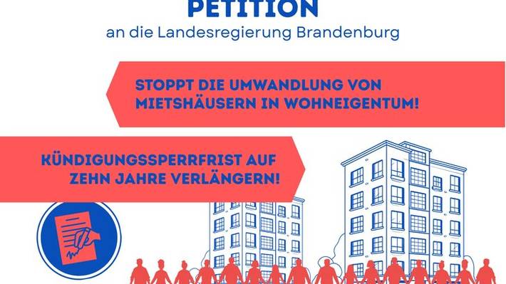 Die Grafik informiert über die Petition.